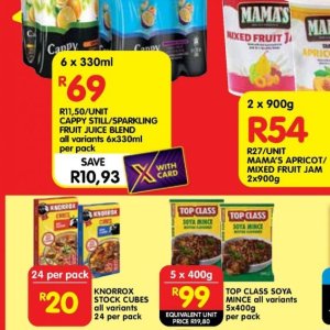 Juice cappy  at Shoprite