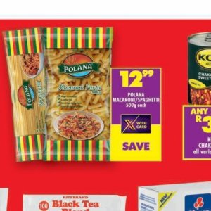 Pasta at Shoprite