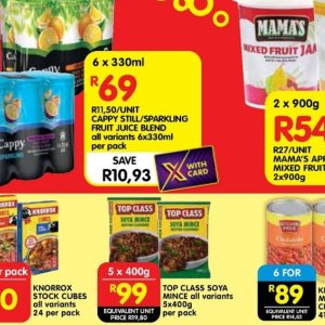 Juice cappy  at Shoprite