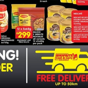 Noodles at Shoprite