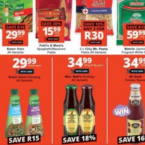 Pasta knorr  at Checkers