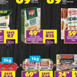 Burgers at Shoprite