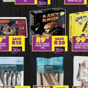 Burgers at Shoprite