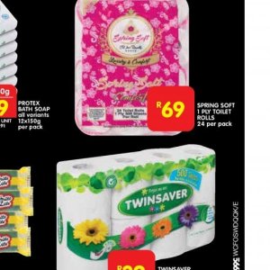 Toilet rolls at Shoprite