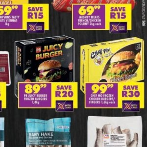 Burgers at Shoprite