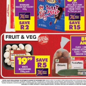 Mushrooms at Shoprite