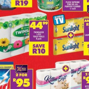 Toilet rolls at Shoprite