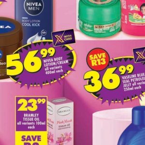 Body lotion nivea  at Shoprite