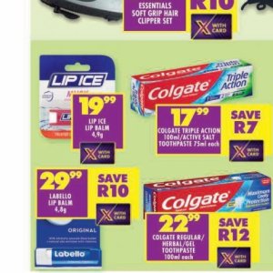 Lip balm at Shoprite