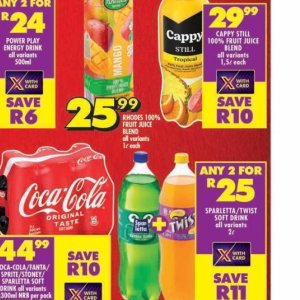 Juice cappy  at Shoprite
