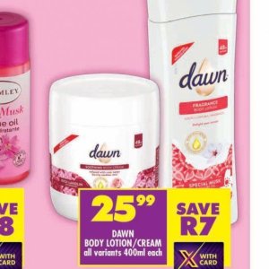 Body lotion at Shoprite