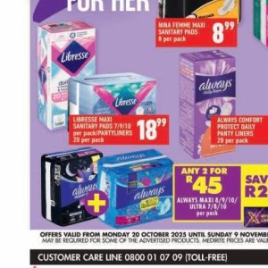 Sanitary pads libresse