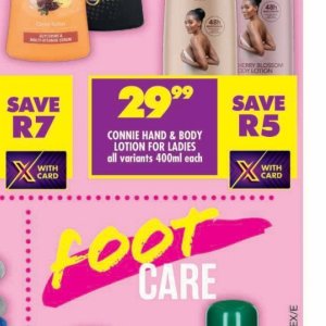Body lotion at Shoprite