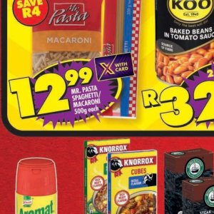 Pasta at Shoprite