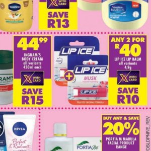 Lip balm at Shoprite