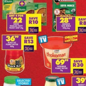 Peanut butter at Shoprite
