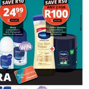 Body cream nivea  at Checkers