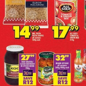 Pasta at Shoprite