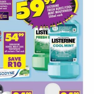 Mouthwash listerine