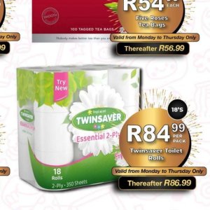 Toilet rolls at Take n Pay