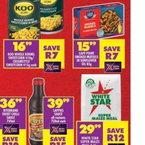 Sunflower oil at Shoprite