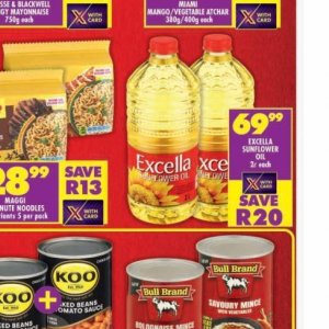 Sunflower oil at Shoprite