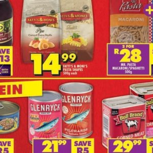 Pasta at Shoprite