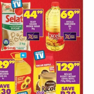 Sunflower oil at Shoprite