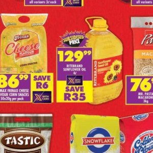 Sunflower oil at Shoprite