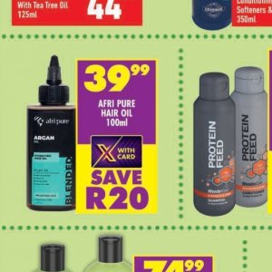 Hair oil at Shoprite