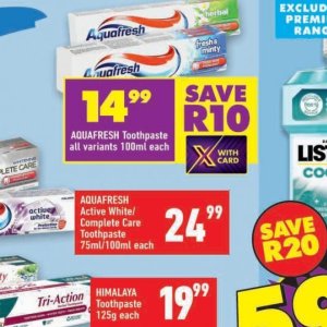 Toothpaste aquafresh