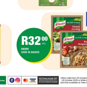 Sauces at Take n Pay
