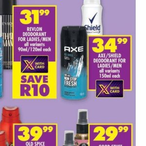 Deodorant at Shoprite