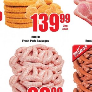 Sausages at Boxer Superstores