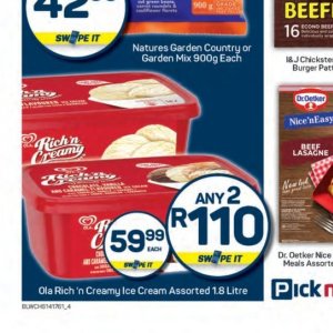 Ice cream at Pick n Pay Hyper