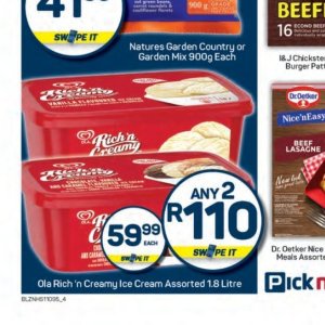 Ice cream at Pick n Pay Hyper