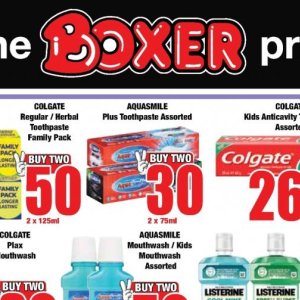 Toothpaste at Boxer Superstores