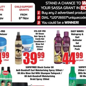 Hair spray at Boxer Superstores
