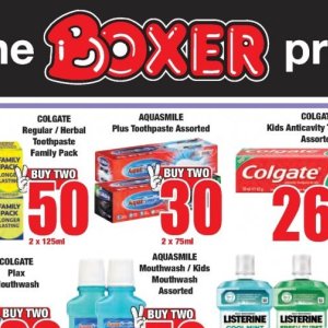 Toothpaste at Boxer Superstores