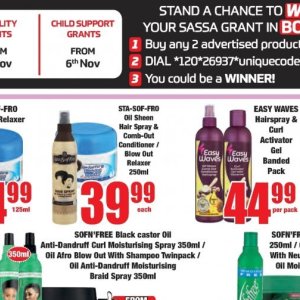 Hair spray at Boxer Superstores