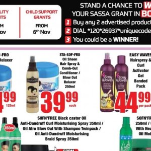 Hair spray at Boxer Superstores