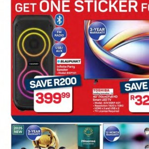 Speaker at Pick n Pay Hyper