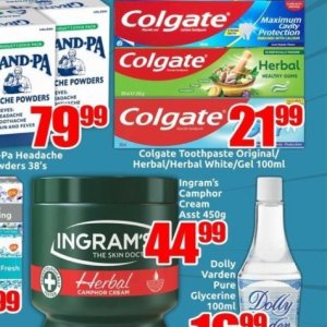 Toothpaste at Three Star Cash and Carry