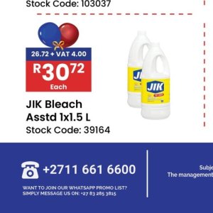 Bleach at Africa Cash and Carry