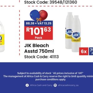 Bleach at Africa Cash and Carry