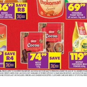 Chocolate at Shoprite