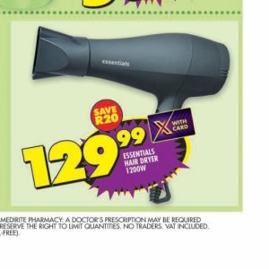 Blow dryer at Shoprite