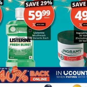 Mouthwash listerine