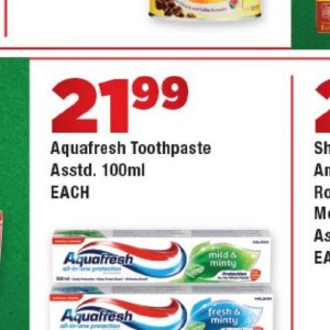 Toothpaste aquafresh