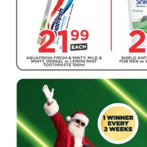 Toothpaste aquafresh